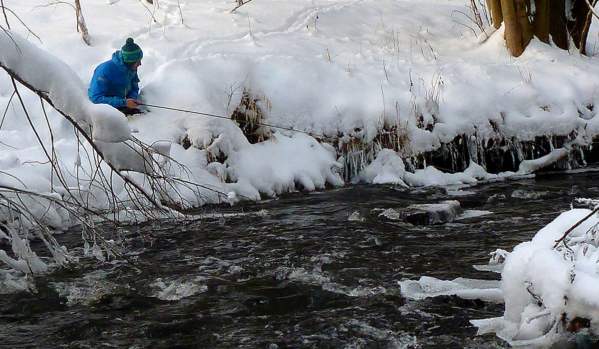 Fishing at 20 dregess below zero